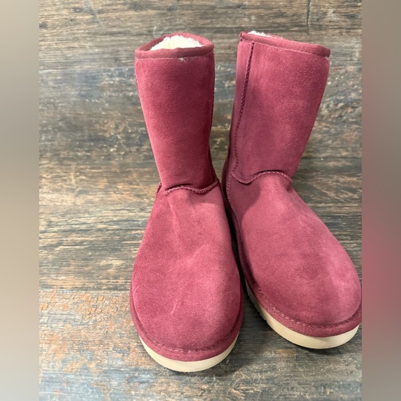 Koolaburra By Ugg Red Winter Rain Boots Suede Comfort - Picture 1 of 6